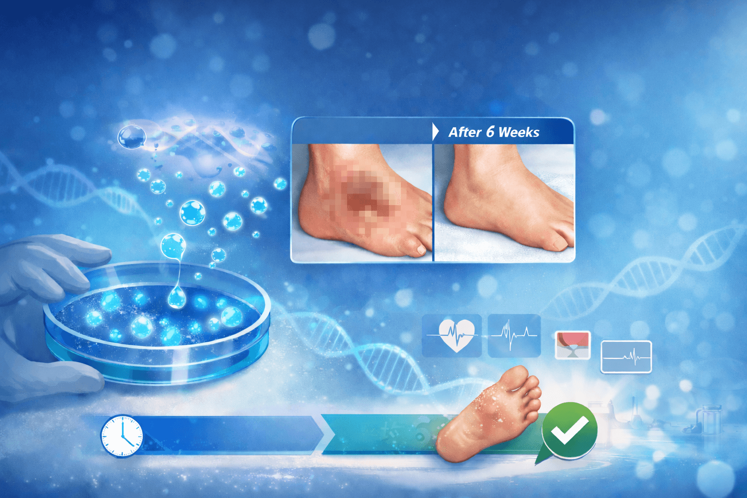 【臨床試驗】源自臍帶間質幹細胞的外泌體在糖尿病足潰瘍癒合中的轉化角色：一項隨機對照臨床試驗