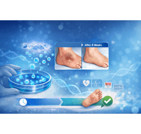 【臨床試驗】糖尿病足潰瘍癒合加速？臍帶間質幹細胞外泌體臨床試驗：平均 6 週完成癒合